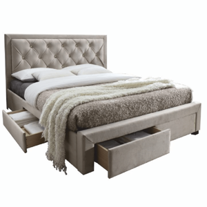 Manželská posteľ, sivohnedá, 180x200, OREA P3, poškodený tovar