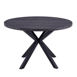 Jedálenský stôl, grafit/čierna, priemer 120 cm MEDOR