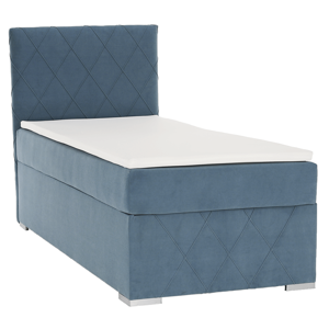 Boxspringová posteľ, jednolôžko, modrá, 90x200, ľavá, PAXTON, rozbalený tovar
