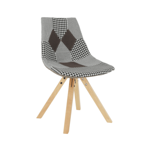 Dizajnová stolička, látka patchwork, PEPITO NEW TYP 10 R1, rozbalený tovar