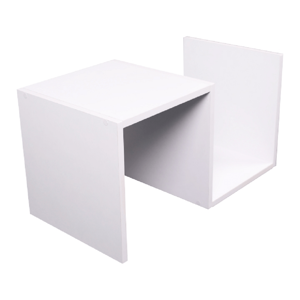 Príručný stolík, biela MDF, VALMAR R1, rozbalený tovar