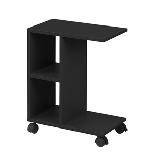 Príručný stolík, čierna, ABBAS NEW, rozbalený tovar