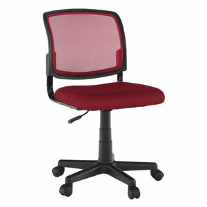 Otočná stolička, tmavočervená/čierna, RAMIZA P1, poškodený tovar