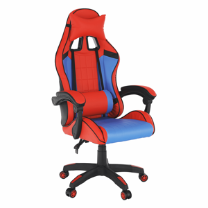 Kancelárske/herné kreslo, modrá/červená, SPIDEX, rozbalený tovar