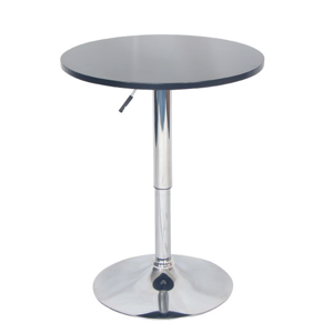 Barový stôl s nastaviteľnou výškou, čierna, priemer 60 cm, BRANY NEW RP1, rozbalený tovar