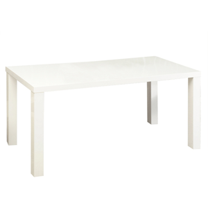 Jedálenský stôl, biela vysoký lesk HG, ASPER NEW TYP 4