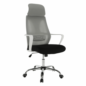 Kancelárske kreslo, sivá/čierna/biela, TAXIS R1, rozbalený tovar