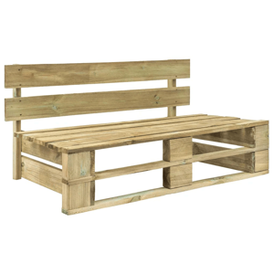 Záhradná drevená lavica z paliet, smrek prírodný, 110x80x55cm, URAL