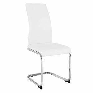 Jedálenská stolička, biela/chróm, VATENA R1, rozbalený tovar