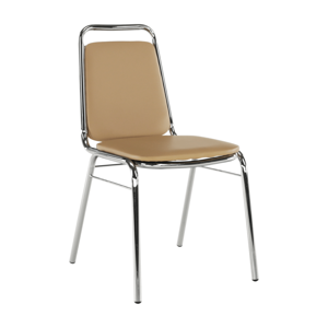 Zasadacia stolička, hnedá ekokoža, ZEKI P1, poškodený tovar
